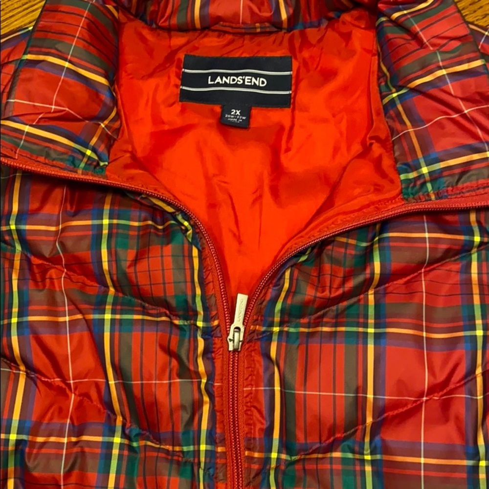 Lands’ End 2x Red Plaid